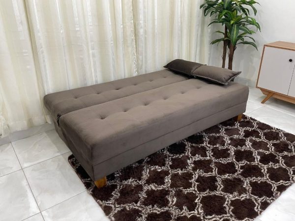 Sofá Cama Arpoador 1.85m - Marrom Veludão - Imagem 2