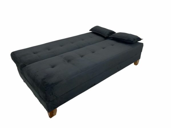 Sofá Cama Arpoador 1.85m - Preto Veludão - Imagem 2