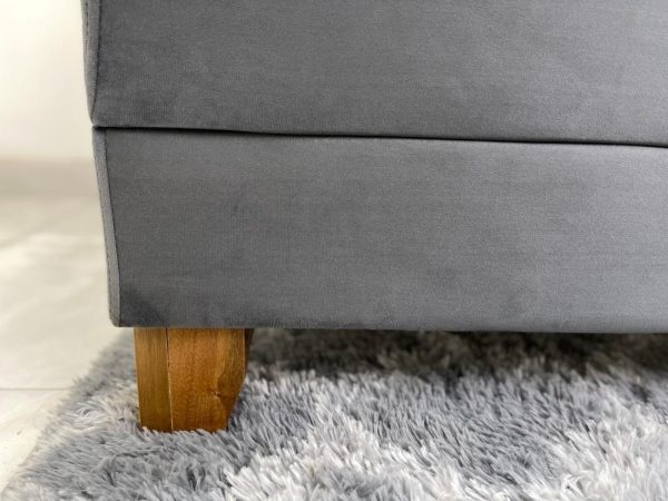 Sofá Cama Arpoador 1.85m - Cinza Veludão - Imagem 5