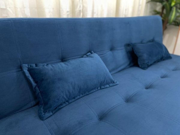 Sofá Cama Arpoador 1.85m - Azul Veludão - Imagem 3
