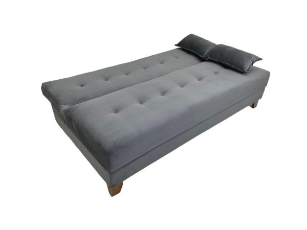 Sofá Cama Arpoador 1.85m - Cinza Veludão - Imagem 7