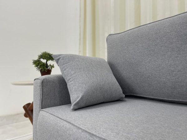 Sofá 2 lugares Slim 1.40m - Cinza Linho - Imagem 4