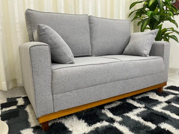 Sofá 2 lugares Slim 1.40m - Cinza Linho - Imagem 3