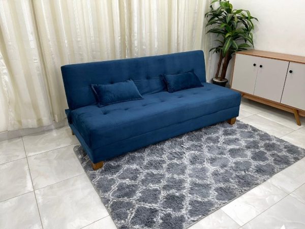 Sofá Cama Arpoador 1.85m - Azul Veludão - Imagem 8