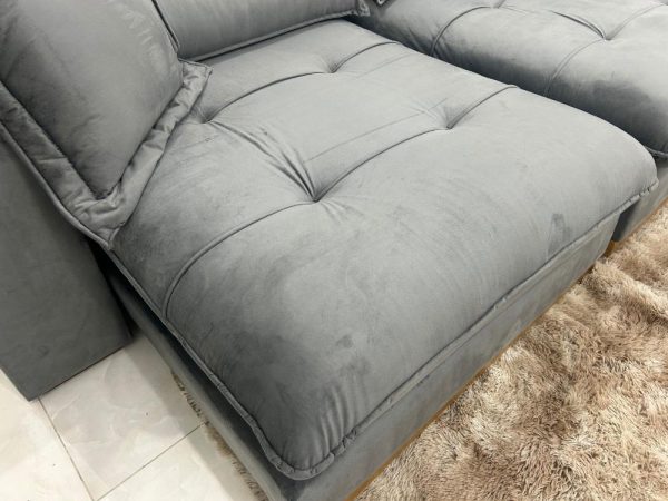 Sofá Retrátil e Reclinável Kioto 2.30m - Cinza Veludo - Imagem 8