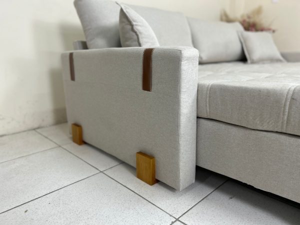 Sofá Cama/Retrátil Chicago 2.20m - Bege Linho - Imagem 6