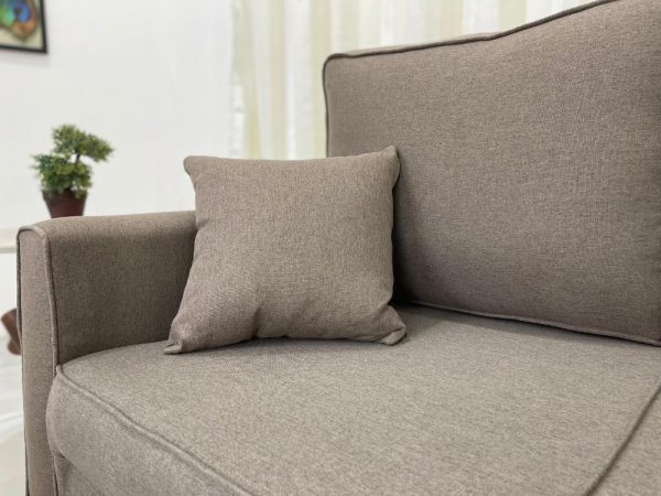Sofá 2 lugares Slim 1.40m - Marrom Linho - Imagem 3