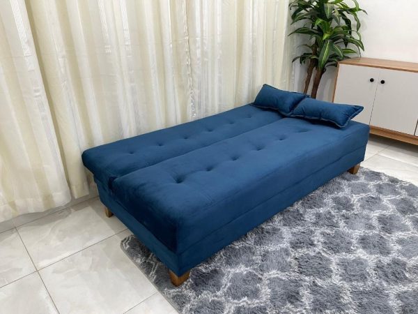 Sofá Cama Arpoador 1.85m - Azul Veludão - Imagem 5