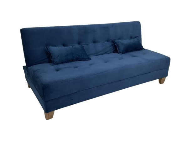 Sofá Cama Arpoador 1.85m - Azul Veludão - Imagem 6