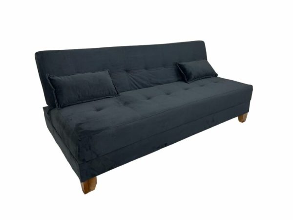 Sofá Cama Arpoador 1.85m - Preto Veludão - Imagem 3