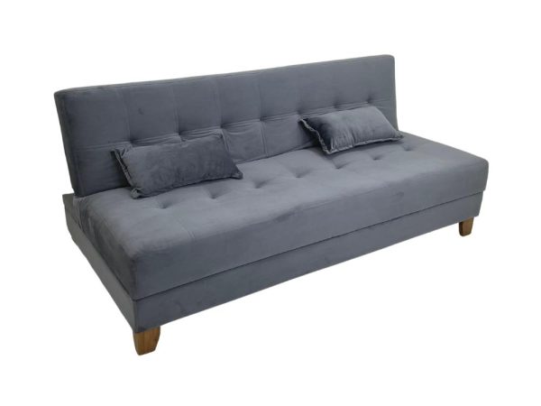 Sofá Cama Arpoador 1.85m - Cinza Veludão - Imagem 4