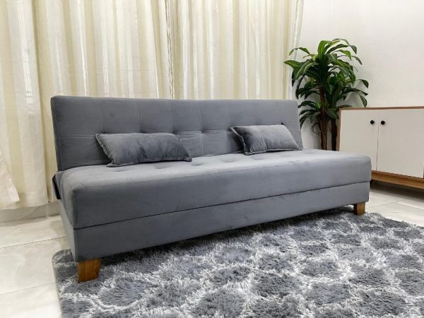 Sofá Cama Arpoador 1.85m - Cinza Veludão - Imagem 9