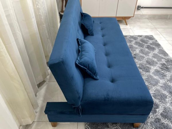 Sofá Cama Arpoador 1.85m - Azul Veludão - Imagem 4