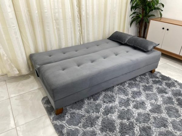 Sofá Cama Arpoador 1.85m - Cinza Veludão - Imagem 2
