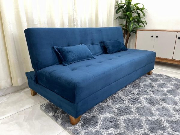 Sofá Cama Arpoador 1.85m - Azul Veludão - Imagem 9