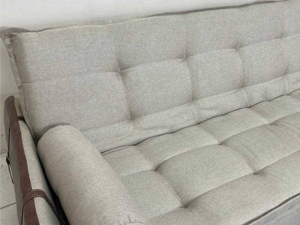 Sofá Cama Berlim 2.11m - Bege/Marrom Linho - Imagem 5