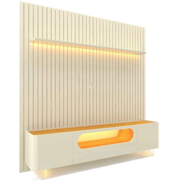 Rack com Painel Nobre 85" - Off White - Imagem 2