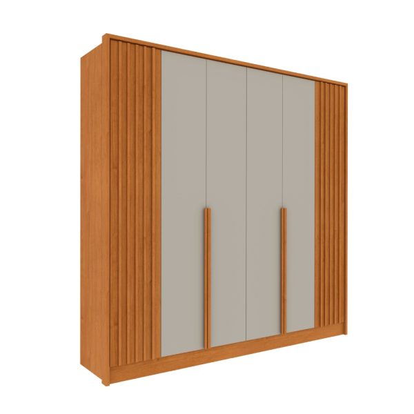 Alternative view of Guarda-Roupa Guarani 6 Portas Tcil - Ripado Cinamomo/Off White