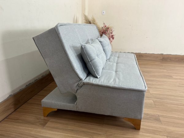Sofá Cama Zayn 1.86m - Cinza Linho - Imagem 5
