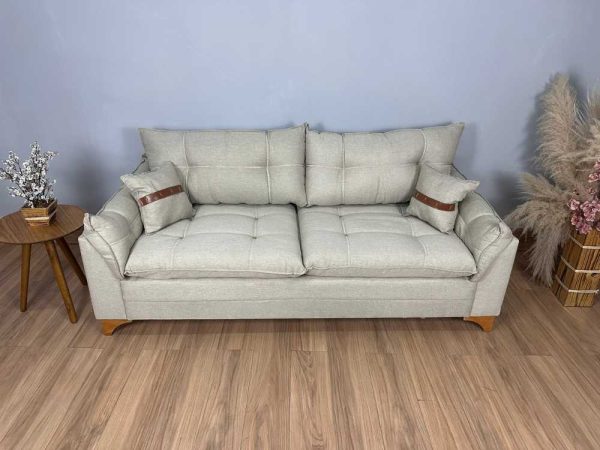 Sofá 3 lugares Creta 2.00m - Bege Linho