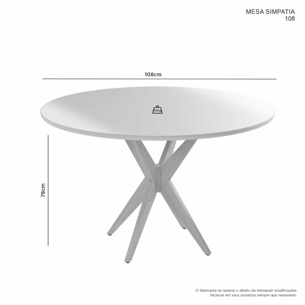 Alternative view of Mesa de Jantar Circular Simpatia 1.08x1.08 - Cinamomo