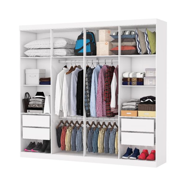 Guarda-Roupa Rubi 8 Portas e 4 Gavetas -  Branco - Imagem 3