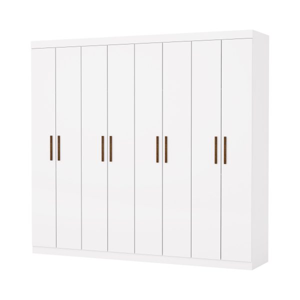 Guarda-Roupa Rubi 8 Portas e 4 Gavetas -  Branco - Imagem 2