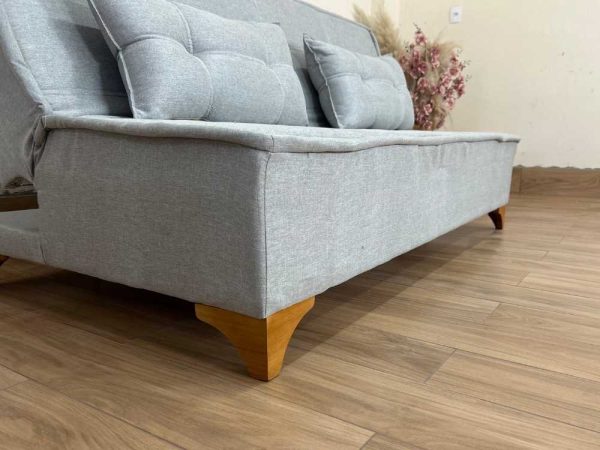 Sofá Cama Zayn 1.86m - Cinza Linho - Imagem 4