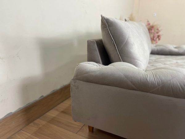 Sofá 3 lugares Berlim 2.00m - Capuccino Veludo - Imagem 5