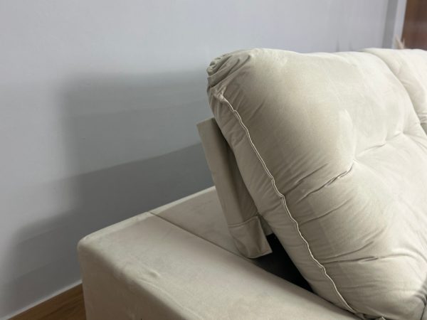 Sofá Retrátil e Reclinável Búzios 2.30m - Bege Veludo - Imagem 7