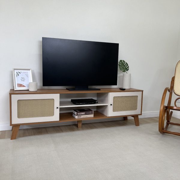 Rack Charlotte 75" - Cinamomo/Off White - Imagem 2