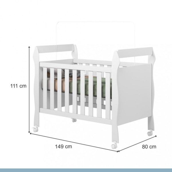 Berço e Mini Cama Americano Soninho 3 em 1 - Branco - Imagem 5