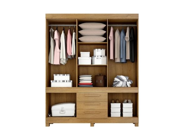 Guarda-Roupa Bem Te Vi 10 Portas 3 Gavetas - Cinamomo - Imagem 4
