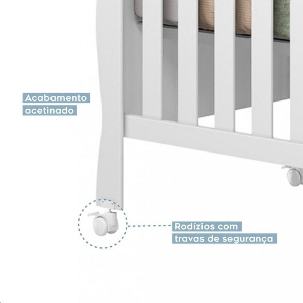 Berço e Mini Cama Americano Soninho 3 em 1 - Branco - Imagem 8