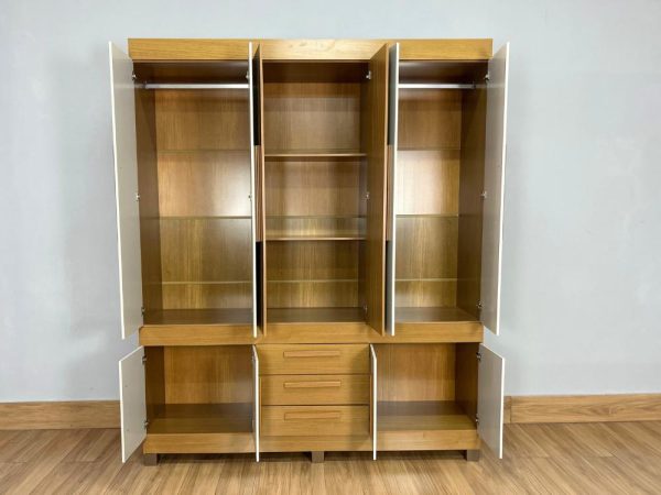 Guarda-Roupa Bem Te Vi 10 Portas 3 Gavetas - Cinamomo/Off White - Imagem 3