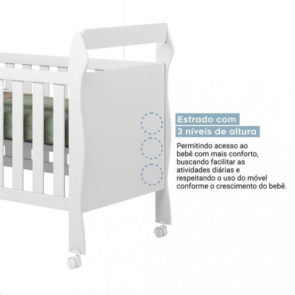 Berço e Mini Cama Americano Soninho 3 em 1 - Branco - Imagem 7