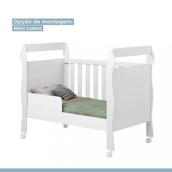 Berço e Mini Cama Americano Soninho 3 em 1 - Branco - Imagem 4
