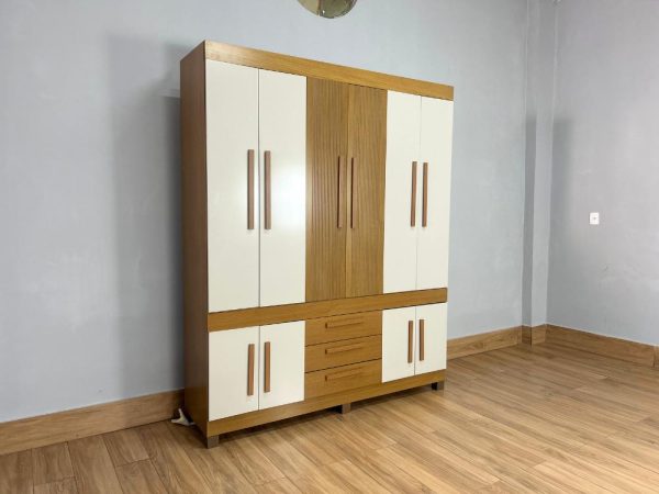 Guarda-Roupa Bem Te Vi 10 Portas 3 Gavetas - Cinamomo/Off White - Imagem 7