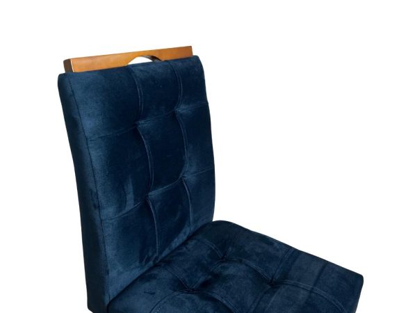 Conjunto Cadeiras Londres 2 unidades - Cinamomo/Azul Veludo - Imagem 2