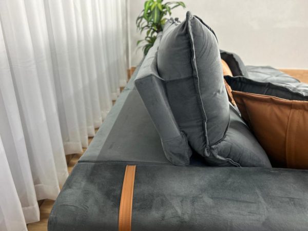 Sofá Retrátil e Reclinável Gran Bello 3,20m - Cinza Veludo - Imagem 6