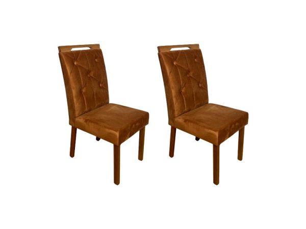 Conjunto Cadeiras Jasmim 2 unidades - Cinamomo/Terracota