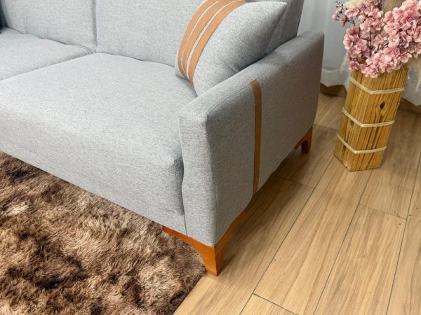 Sofa Cama Luizi 2.09m - Cinza Linho - Imagem 6