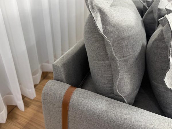 Sofá Cama Retrátil Caixa Zero Munique 2.00m - Cinza Linho - Imagem 13