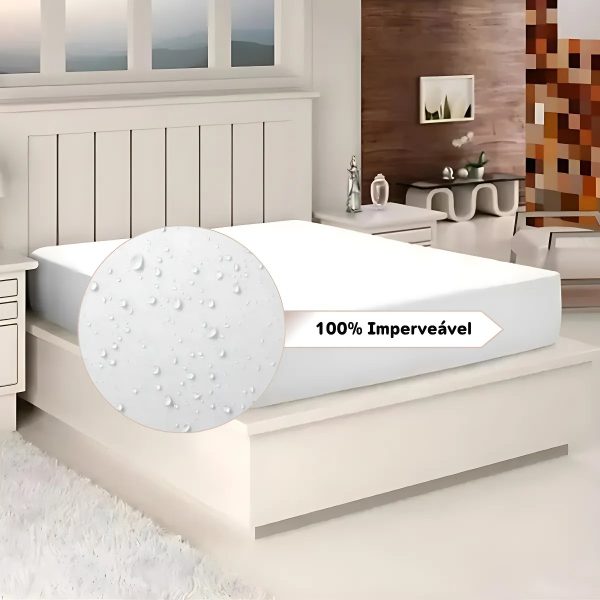 Protetor de Colchão Impermeável Casal - 1,40x1,90x0,30m - Imagem 2