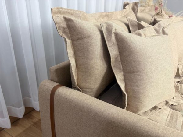 Sofá Cama Retrátil Caixa Zero Munique 2.00m - Bege Linho - Imagem 9