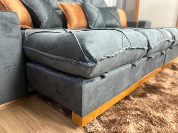 Sofá Retrátil Reclinável Pleno 3 Módulos 2.60m - Cinza Veludo - Imagem 8