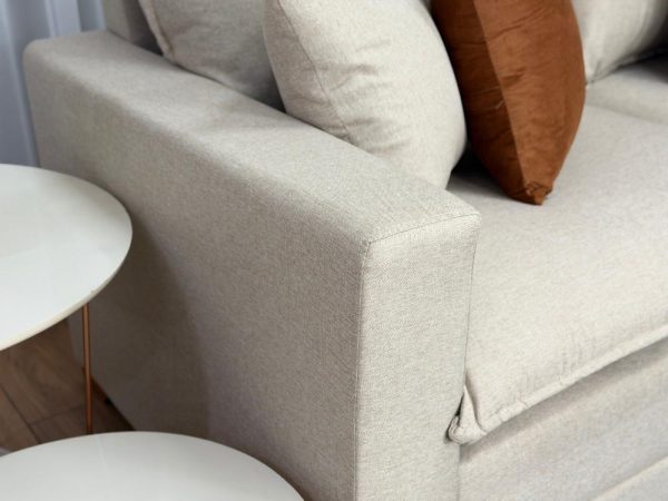 Sofá Beirut Living Molas Ensacadas 1.80m - Bege Linho - Imagem 5