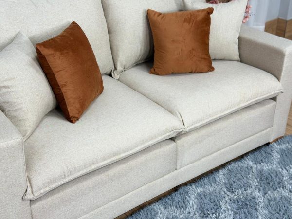 Sofá Beirut Living Molas Ensacadas 1.80m - Bege Linho - Imagem 3