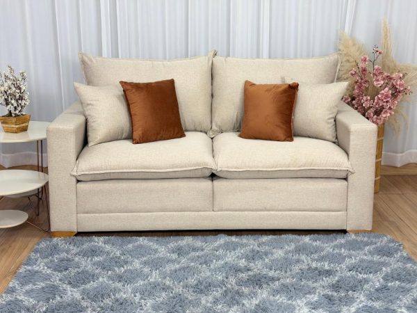 Sofá Beirut Living Molas Ensacadas 1.80m - Bege Linho - Imagem 9