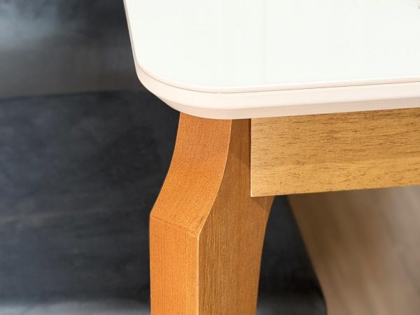 Mesa de Jantar Alegra 1.60x0.80 Com 6 Cadeiras Isa - Cinamomo/Off White/Cinza - Imagem 5